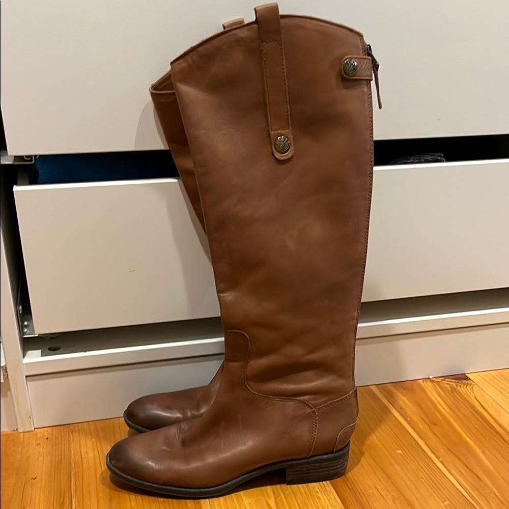 Sam Edelman Brown Heeled Leather Boots